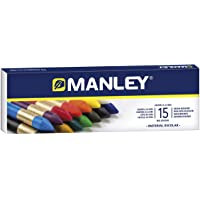 Los mejores  - Ceras Manley 15 Unidades - Caja de Cera Profesional y Ceras para Niños - Ceras de Colores para Material Escolar…